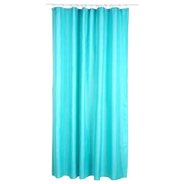 Rideau de douche - Polyester - 180 x 200 cm - Turquoise