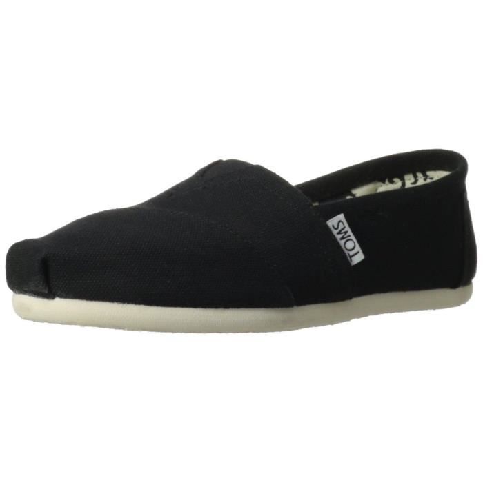 TOMS espadrille classique en toile blanche et noire pour femme R7NTU Taille-38