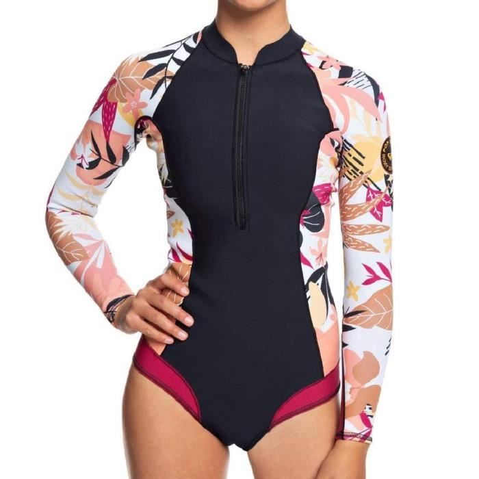 Combinaison néoprène Noir/Rose Femme Roxy 1mm Pop Surf