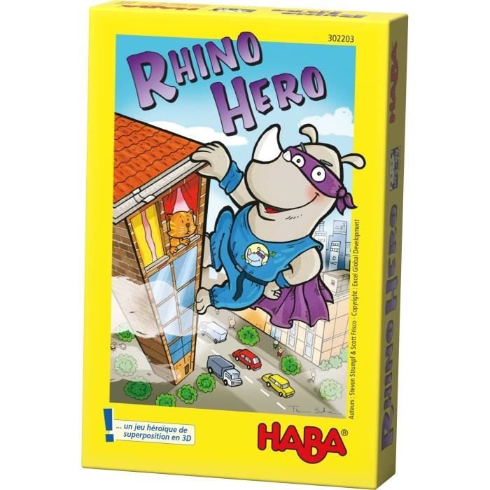HABA - Rhino Hero - Jeu d'adresse et construction - à partir de 5 ans, 302203