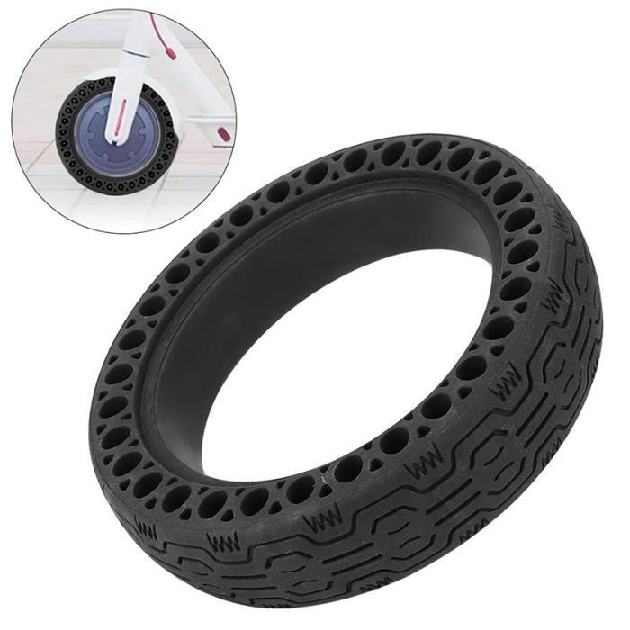 2Pcs 8.5- Pneus Pleins Alvéolés Xiaomi M365 - Anti-Dérapant Increvables - Noir
