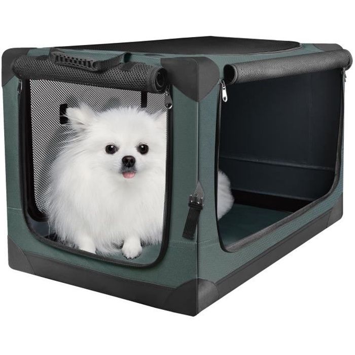 PUPPY KITTY Sac de Transport Pliable, Caisse de Transport pour Chat et Petit Chien, Oxford Fabric Army Green, 51×35×35cm