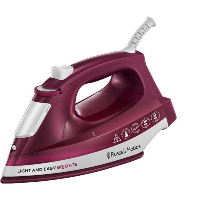 Russell Hobbs 24820-56 Fer à Repasser Vapeur Light and Easy, Défroissage Vertical Possible - Violet