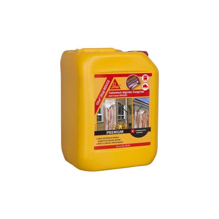 Traitement algicide et fongicide SikaStop Rouge - 5L