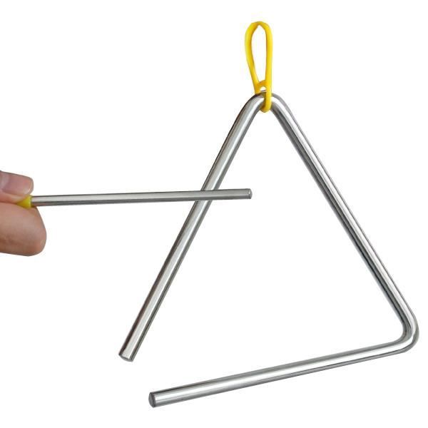 TRIXES Triangle musical acier enfants école avec tige
