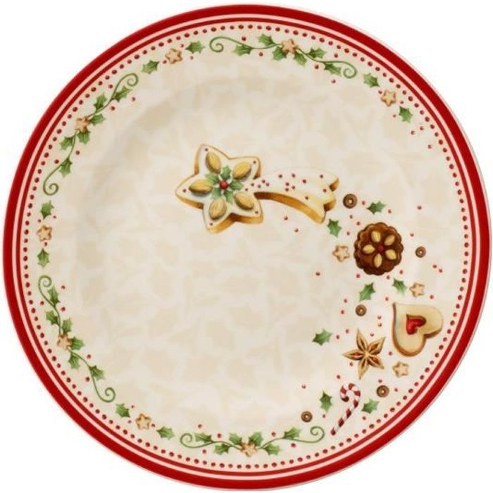 Villeroy & Boch 14-8612-2642 Assiette Plate Porcelaine Rouge 22,6 x 22,6 x 7,6 cm 1 Assiette