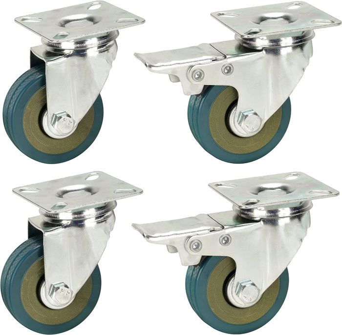 125 Mm Non Marquage Gris En Caoutchouc Rigide Roulettes – Top