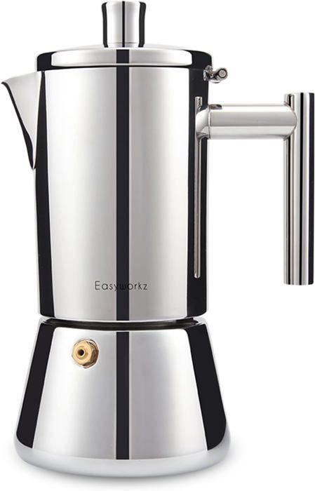 GROSCHE Milano - Cafetière à Moka - Cafetière Greca, Percolateur - Cafetière à Pression Pour Cuisiniere Ou Rechaud Bleu 3tasses