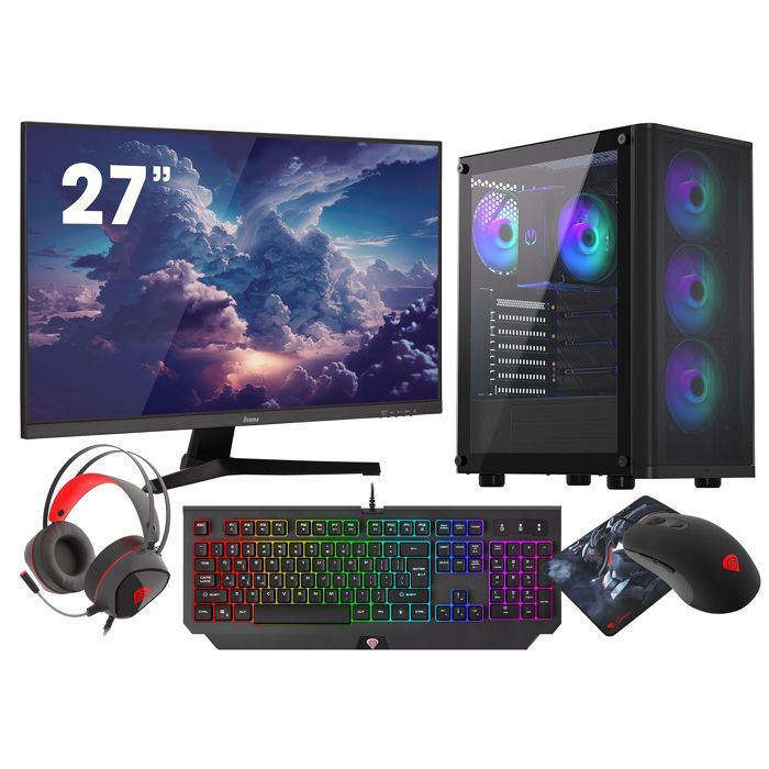 VIST Gaming Ryzen 7 5700G – RAM 32Go – RX VEGA – SSD 1To M.2 – WIFI – 27 – Windows 11 Pro