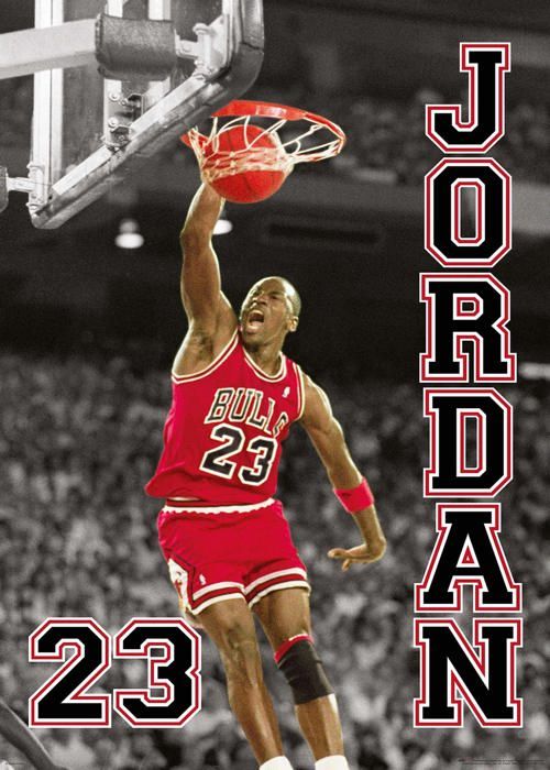 Affiche - CLOSE UP - Michael Jordan 23 - 61 x 91 5 cm - Papier mat - Non encadrée