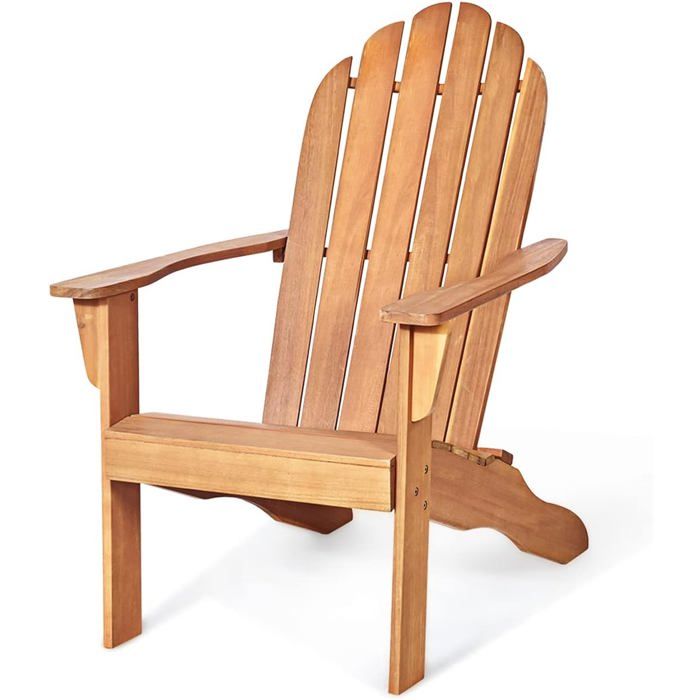 KOMFOTTEU Adirondack Armchair, Acacia Wood, Garden Chair, 160kg Load