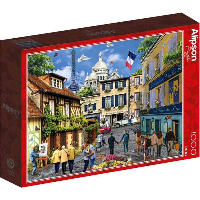 Puzzle - ALIPSON PUZZLE - Rue De Paris - 1000 pièces - Multicolore - Matériaux résistants