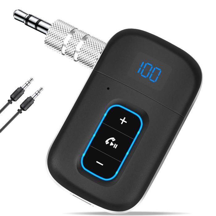 Récepteur Bluetooth Voiture Adaptateur Bluetooth Jack 3.5mm AUX Bluetooth Recepteur pour Haut-Parleur/Stéréo Domestique