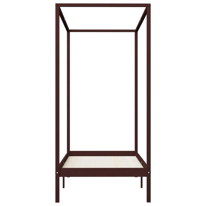 CLOUD - Cadre de lit bois - Lit chambre - à baldaquin - pour filles sans matelas - bois massif 100x200 cm - LV3760
