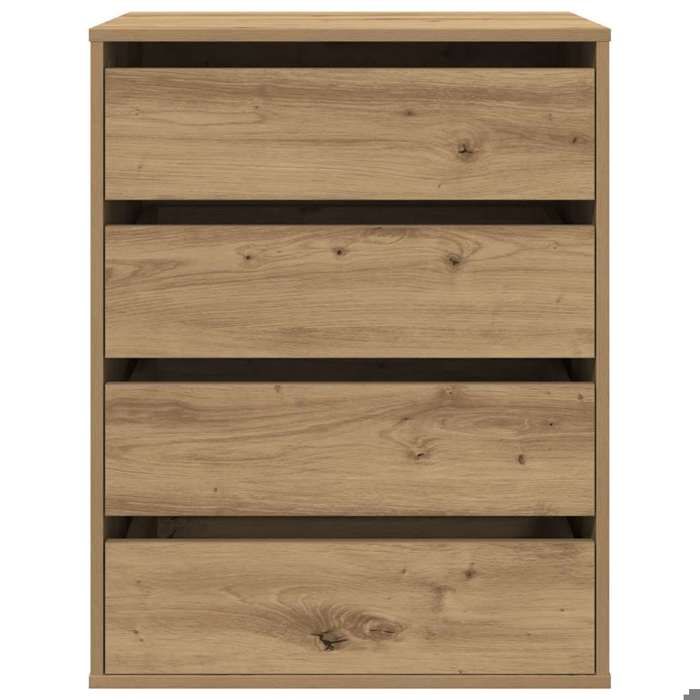 Moderne Commode dangle BURKE MEUBLE BAS chêne artisanal 60x41x76 cm bois dingénierie AA3215