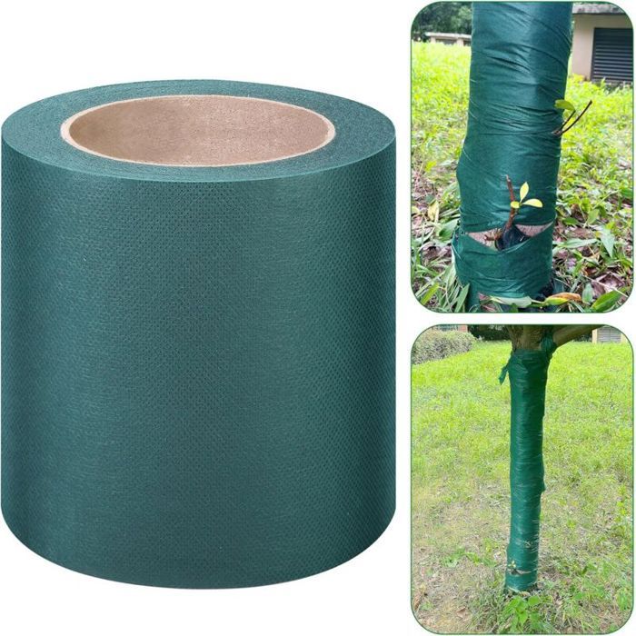 Film protecteur pour arbres - MICH - Paillis - 20 cm x 15 m - Vert - Isolation thermique - Rétention dhumidité