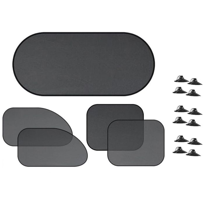 1 pare-soleil voiture maille respirante fixation ventouses universel pour vitres latérales et lunette arrière .