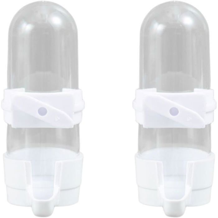Lot de 2 distributeurs deau automatiques pour cage 90 ml pour oiseaux distributeur de nourriture et de graines JELMAVO