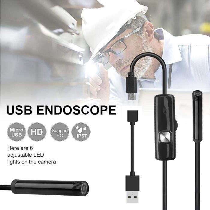 Endoscope De Plomberie IP67 étanche 5 Mm - Caméra D'inspection Pour Smartphone - 3.5 M Avec LED - 4