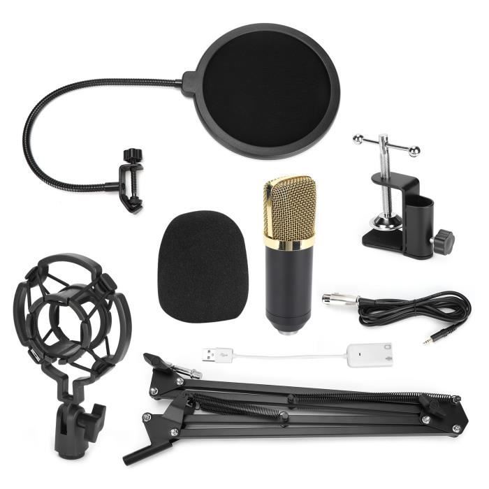 Akozon Kit de microphone d'enregistrement de diffusion Ensemble de ...