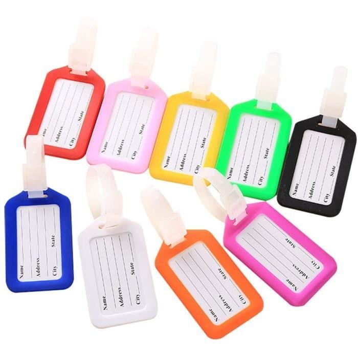 Couleurs: Blanc Bleu Jaune Noir Orange Rouge Vert Violet Glasgow Lot de 9 Porte étiquette Bagage Valise Voyage Plus DE 10 MODÈLES ANTEVIA 