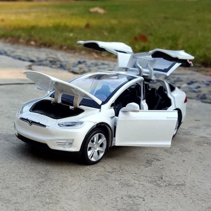 Modèles Noir - Voiture Miniature Tesla Model X Model 3 En Alliage