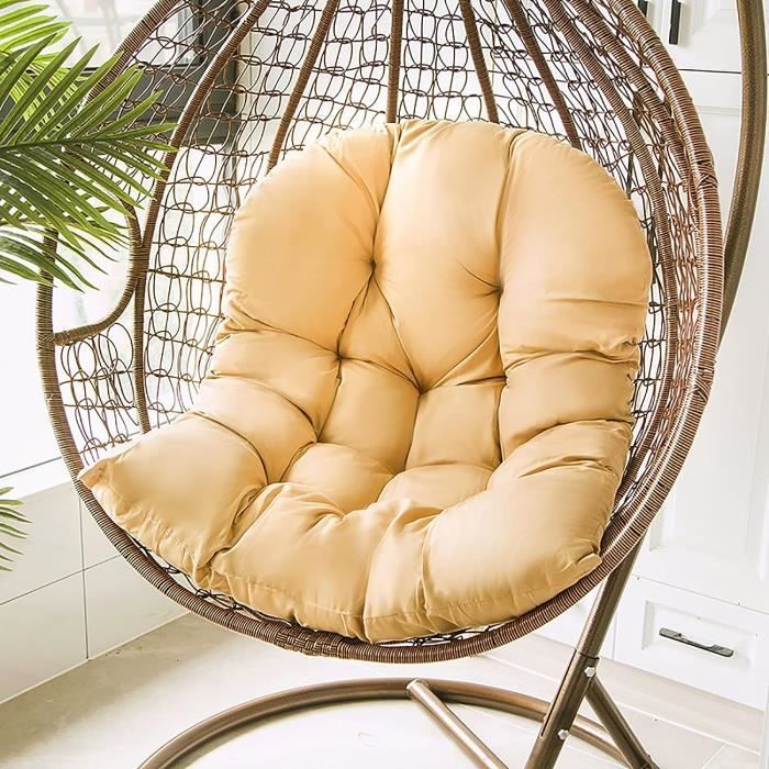 Coussin Chaise Hamac Suspendu Ferocity – Imperméable, 4 Pièces Palm White 114 Cm Confort Max
