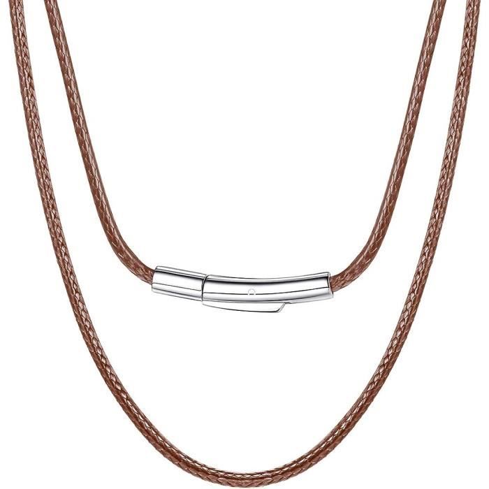 Cordon Collier 50 Pièces Collier Corde De Cire 50 Pièces Attache Pendenti Cor