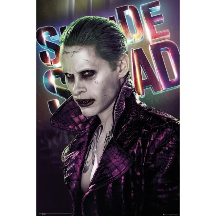 Suicide Squad Poster Joker + Accessoires KunststoffRahmen Rosa[u4110