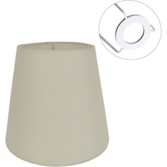 HOMSFOU Abat-jour De Style Rétro Pour Lampe De Sol Et Lampe De Table Design Amovible Lin Clair