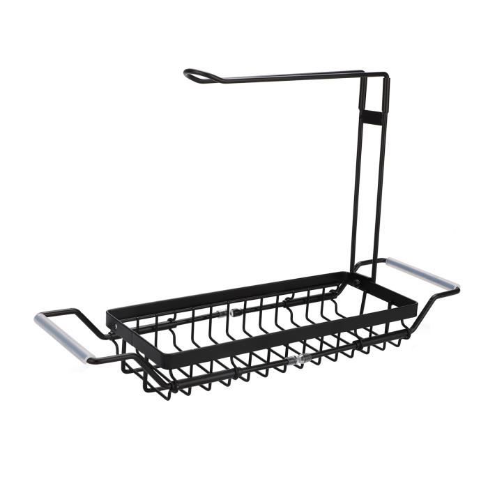 Support D'évier En Acier Inoxydable Avec Bac De Vidange Automatique - 23x10x9 Cm, Porte-serviettes Amovible - Pour éponges, Savon, Rangement Cuisine