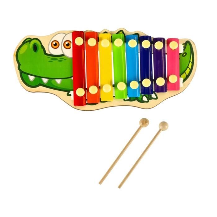 Xylophone En Bois Enfant 1-2-3 Ans – Instrument Musical Coloré En Forme De Chenille – Cadeau éveil Musical