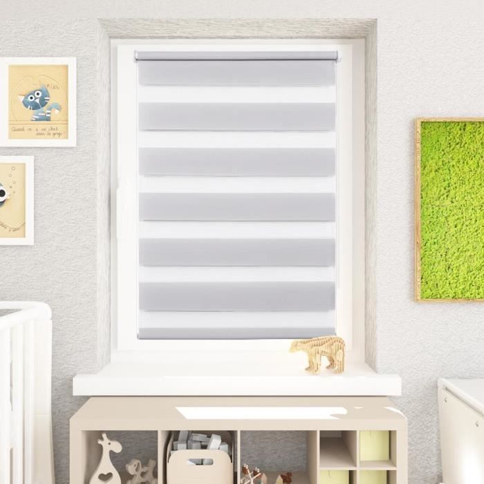 Bondeco Store Enrouleur Jour Nuit De Double Tissu Sans Percage Ni Forage 2 Types D Installations Gris 75 X 150cm Achat Vente Store De Fenetre Soldes Sur Cdiscount Des Le 20 Janvier Cdiscount