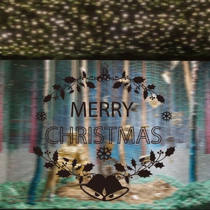 Fond D Ecran Joyeux Noel Decoration Murale Autocollants Muraux Amovibles Noir E Achat Vente Objet Decoration Murale Cdiscount