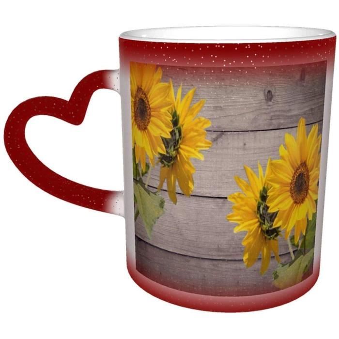 Tasse Thermique Magique Personnalisée 325 Ml – Céramique Noire, Change De Couleur Avec Boisson Chaude