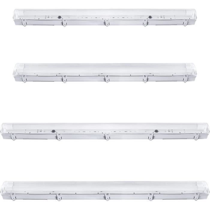 Plafonnier LED étanche IP65 - 120/150 Cm - Pour Garage, Atelier, Pièce Humide - 18W/24W