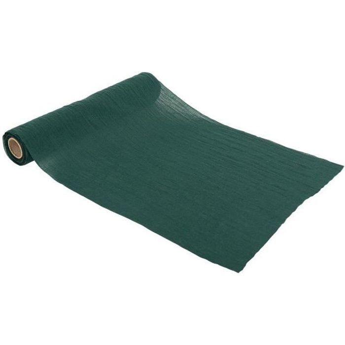 Produit de marque Lemos-Home. 1 x Chemin de table en couleur vert foncé 45x150 cm 100% coton 285 gr/qm Excellent qualité 