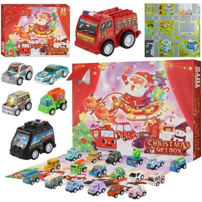 Calendrier De L'Avent Voiture Enfant – 24 Tiroirs Métal Et Plastique – Générique (Neuf)