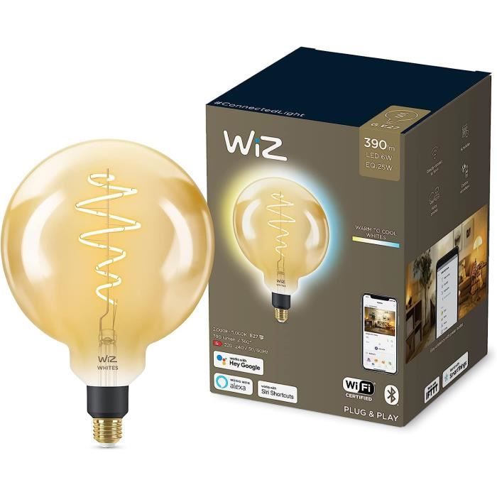 Pack 2 Ampoules Connectées WiFi Vemfay E27 15W LED Dimmable Blanc Chaud 2700K - Compatible Alexa Google Home