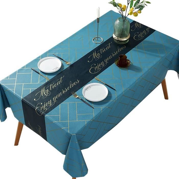 KP HOME Toile Cirée Rectangulaire 250x140cm, Beige, Nappe Plastique En