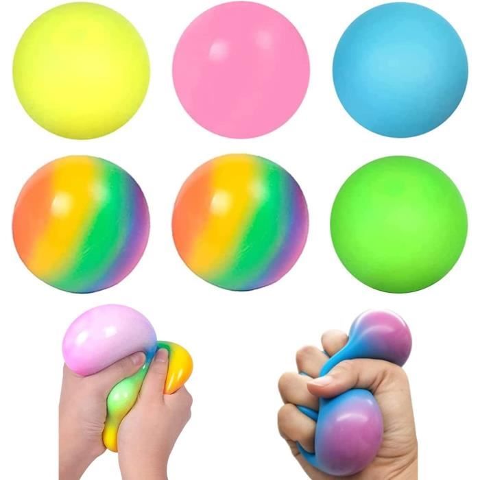 Ainiv Balles Anti-Stress Colorées Fidget Balls, 4PCS 4cm Boule