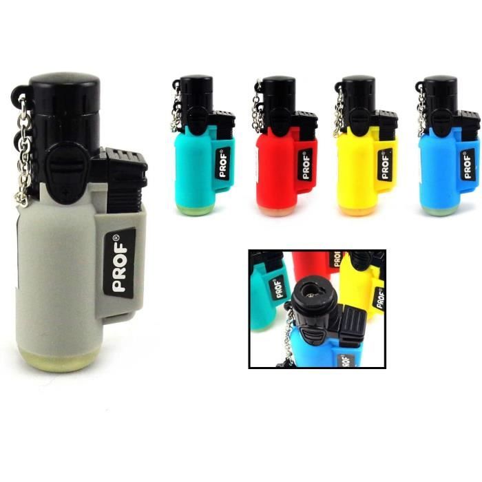 Briquet Tempête Chalumeau Torche Prof Rechargeable - Flamme Réglable Métal Noir - Idéal Plein Air Et Usage Quotidien