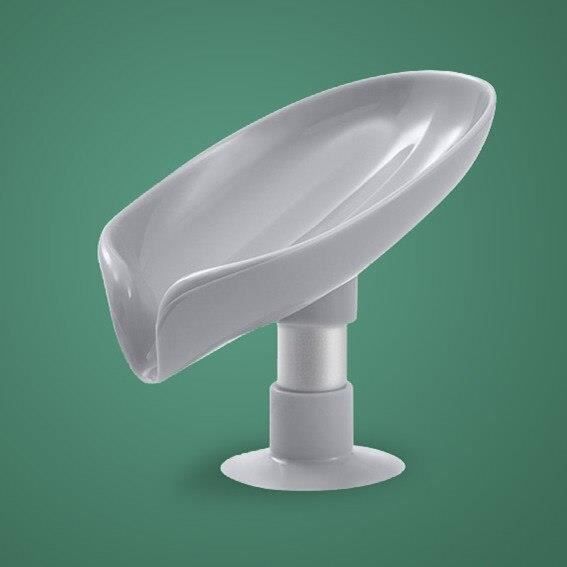 Porte-savon en forme de feuille, étagère de douche, boîte à savon de bain, ventouse verticale, plateau de rangement pour le linge, f