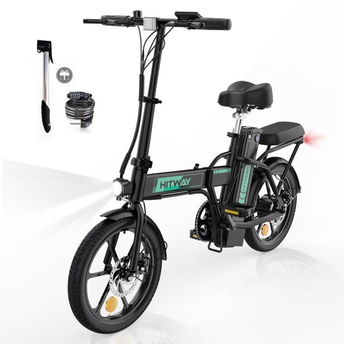 Vélo électrique pliable HITWAY BK5 - Batterie 36V/8,4Ah - Moteur 250W - Pédalage assisté