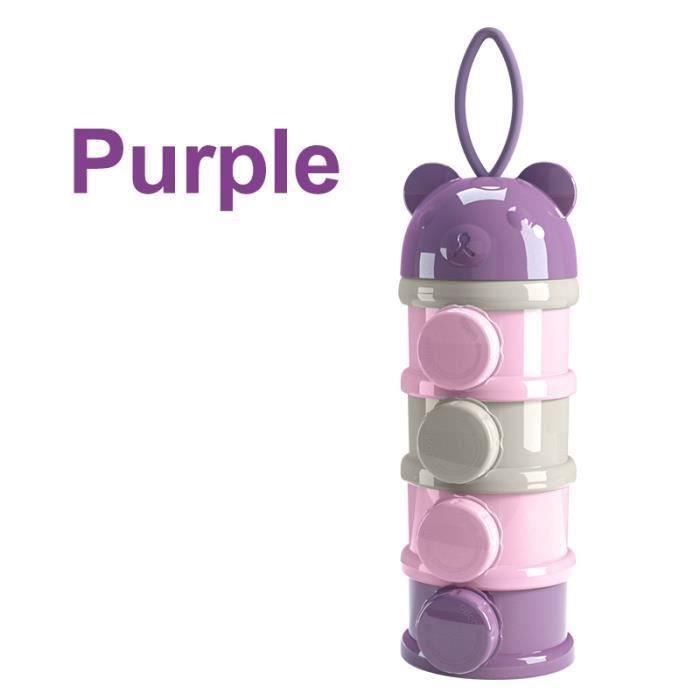 Boite Doseuse De Lait Empilable 4 Compartiments Violet Wir58 Cdiscount Puericulture Eveil Bebe