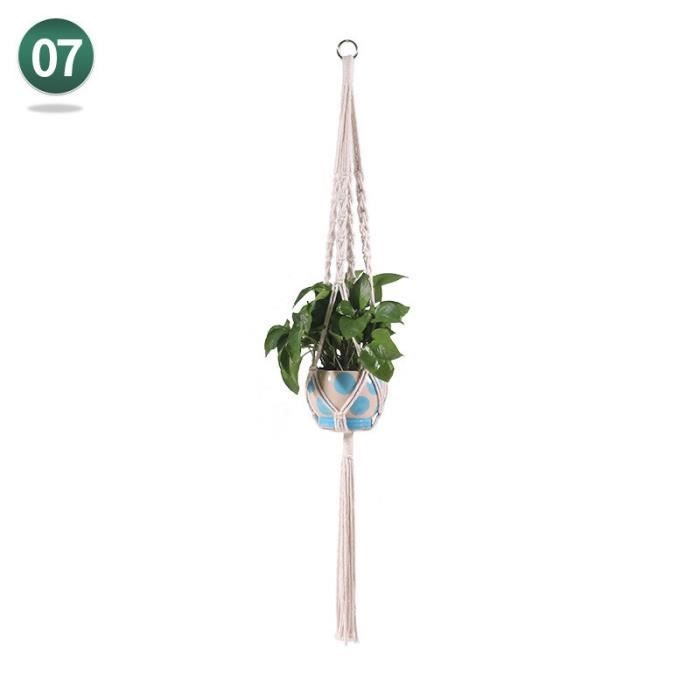 Suspension Pour Plante En Macramé, Décoration D'intérieur Et D'extérieur Bohème Blanche, Pour Offrir En Cadeau - France