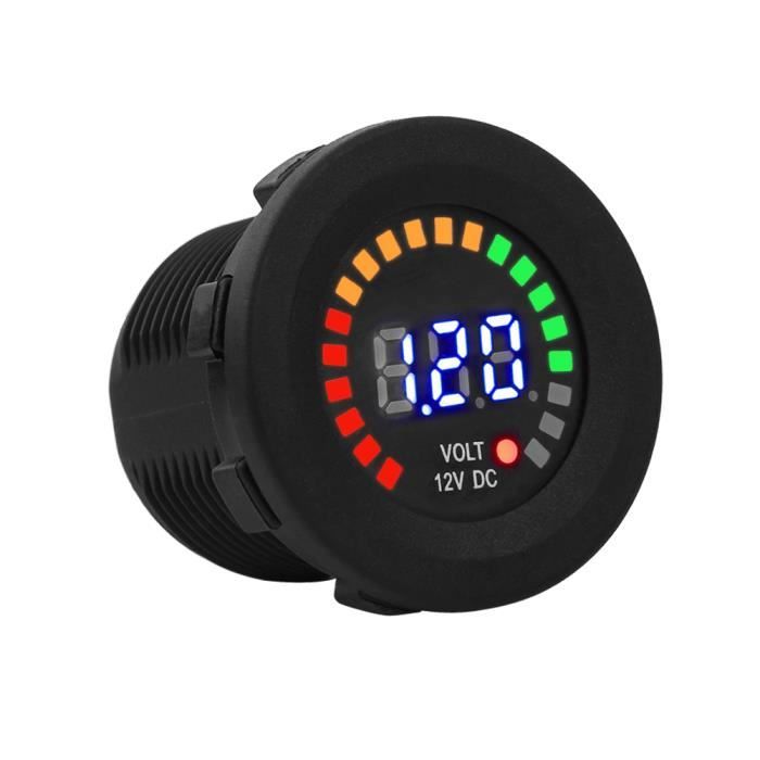12V mini Digital voltmètre LED pour moto voiture HB046