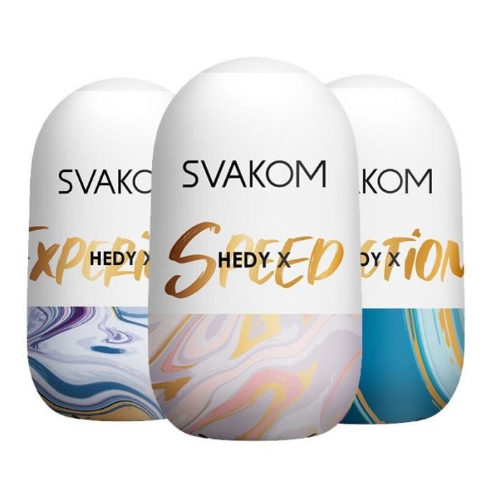 Sextoy Homme œuf Masturbateur Hedy X Textures Variées - Marque SVAKOM - Neuf