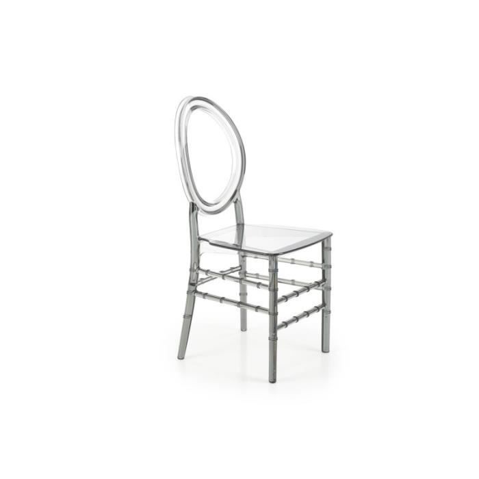 chaise en polycarbonate 39 x 50 x 89 cm - fumé