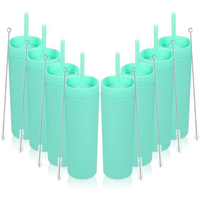 10 Pièces Tasses À Couleurs Changeantes Avec Couvercles Et Pailles
